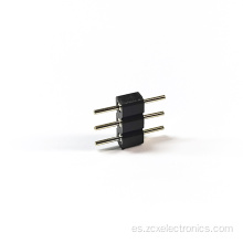 2,54 mm 3p conectores de encabezado de alfiler macho negro